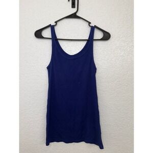 New York Company Royal Blue Ribbed Tank Top Women's Size Medium